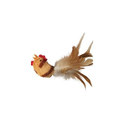 Ethical Tiger Stripe Chick with Feathers Cat Toy