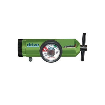 Drive Medical Oxygen Regulators with Liter Adjustment and Various Connection Styles