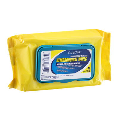 CareOne Hemorrhoidal Wipes Maximum Strength Cooling Relief - 48 CT