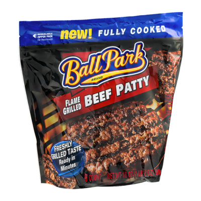 Ball Park Flame Grilled Beef Patty - 6 CT