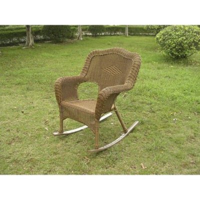 International Caravan Chelsea Wicker Patio Rocker - Brown