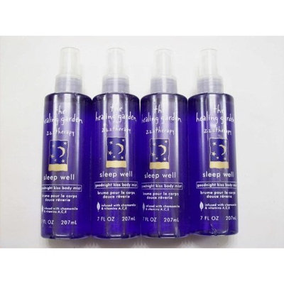 (4 Bottles) Healing Garden bodyspray mist sleep well goodnight kiss 7 oz each