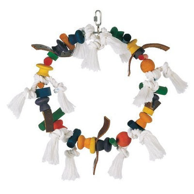 Hagen Living World Large Wood, Rope & Leather Ring