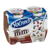YoCrunch Vanilla Lowfat Yogurt with Milk Chocolate M&M's - 4 CT