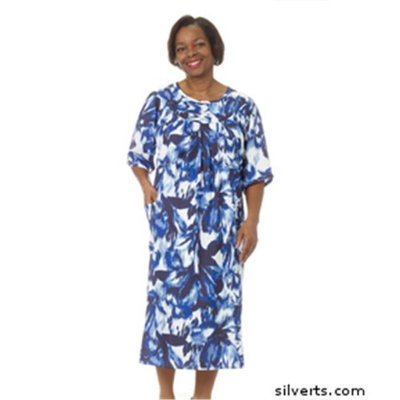 Silvert's Silverts 210000803 Womens Value Priced Adaptive Open Back Dress Purple Haze - Medium