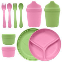 Green Sprouts 10 Piece Sprout Ware Dinner Set, Blue/Green (Discontinued by Manufacturer)