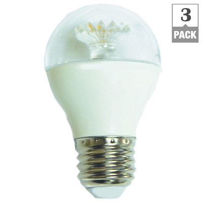 60W Equivalent Daylight G16.5 Dimmable Clear LED Light Bulb (3-Pack)
