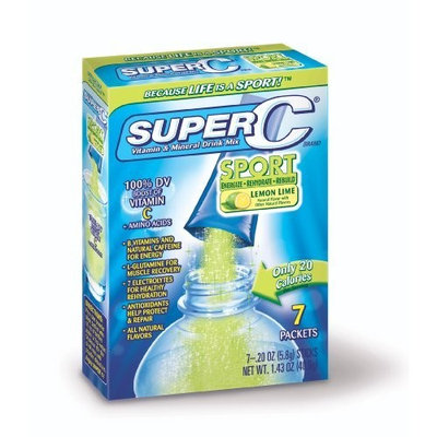 Solis Brands Super C Vitamin & Mineral Drink Mix Sport Lemon-Lime , 5.8g Sticks, 28-Count