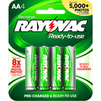 Rayovac Pre-charged Rechargeable NiMH AA Batteries