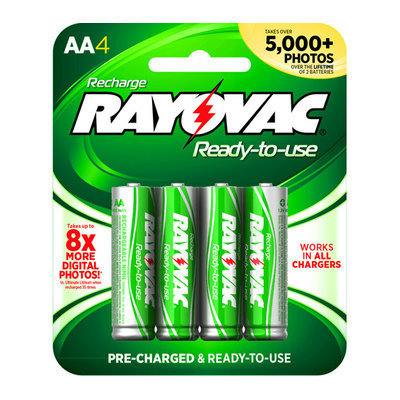 Rayovac Pre-charged Rechargeable NiMH AA Batteries