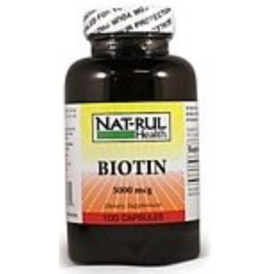 Nat-Rul Biotin 5000 mcg Capsules 100 ea