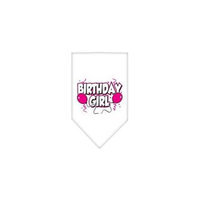 Ahi Birthday Girl Screen Print Bandana White Large