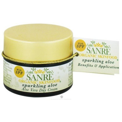 SanRe Organic Skinfood - Sparkling Aloe - Organic Aloe Vera Day Cream For Oily/Combination to Acne Prone Skin - SPF 30