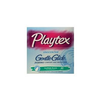 Playtex Gentle Glide Unscented Tampons, Comfortable Plastic Applicator, Super Plus Absorbency, (Box Of 40 Tampons)