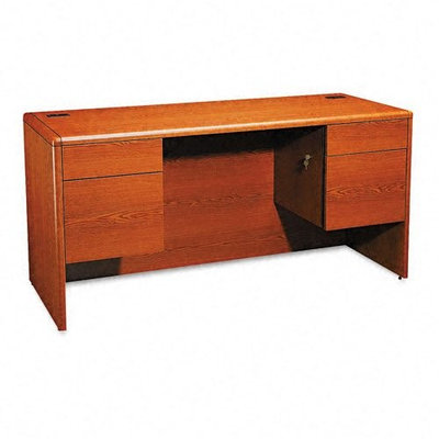 The HON COMPANY Credenza with Knee Space, 60 by 24 by 29-1/2-Inch, Henna Cherry