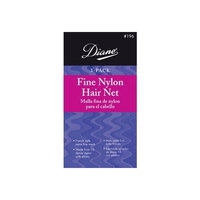 Diane Fine Nylon Hair Nets - Grey (3 Pack)