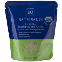 EO Organic Bath Salts Be Well, Eucalyptus and Arnica, 4-Ounce Bags (Pack of 4)