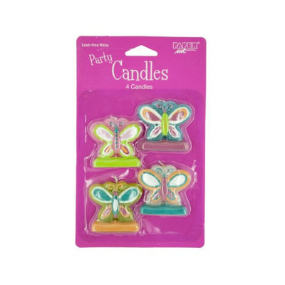 Birthday In A Box Creative Converting Mod Butterfly Candles - 4 ct