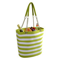 Picnic at Ascot - Insulated Cooler Tote - Apple/White Stripe