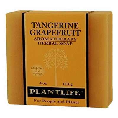 Plantlife Tangerine & Grapefruit Aromatherapy Herbal Soap 4 oz.(113g)