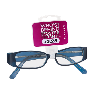 Foster Grants Non-Prescription Glasses Fashion +3.25 Kate BLU