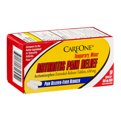 CareOne Arthritis Pain Relief Acetaminophen Tablets 650 mg - 50 CT