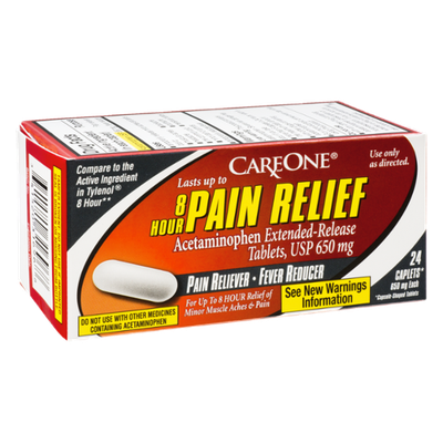 CareOne 8 Hour Pain Relief Pain Reliever-Fever Reducer - 24 CT