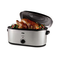 Oster 22 qt. Roaster Oven with Self-Basting Lid in Stainless Steel CKSTRS23-SB