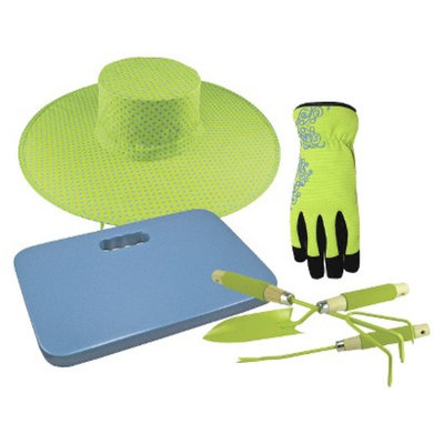 Midwest Quality Gloves Sun Hat, Synthetic Palm Spandex Back Gloves, Kneeling Pad and 3 Piece