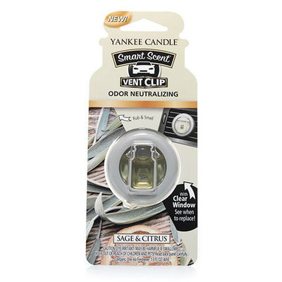Yankee Candle Scent Vent Clip Sage & Citrus 0.13 Ounce, Green