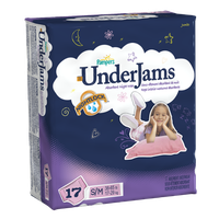 Pampers UnderJams Absorbent Underwear for Girls Size S/M