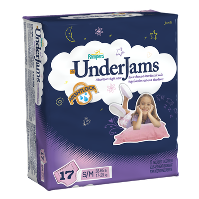 Pampers UnderJams Absorbent Underwear for Girls Size S/M