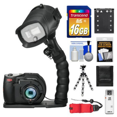 SeaLife DC1400 Pro 14MP HD Underwater Digital Camera with Flash & Flex Arm Bracket + 16GB Card + Battery + Tripod + Accessory Kit