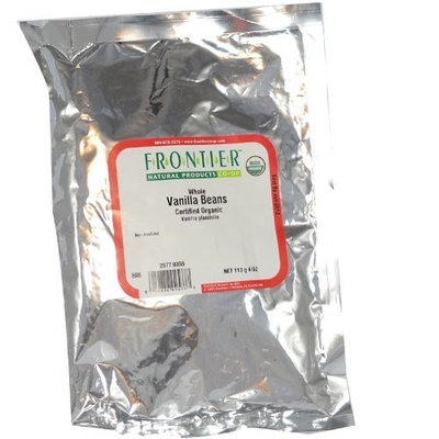 Frontier Bulk Vanilla Bourbon Beans Whole, CERTIFIED ORGANIC, 1/4 lb. package