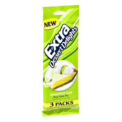 Wrigley's Extra Dessert Delights Key Lime Pie Sugar Free Gum- 3 PK