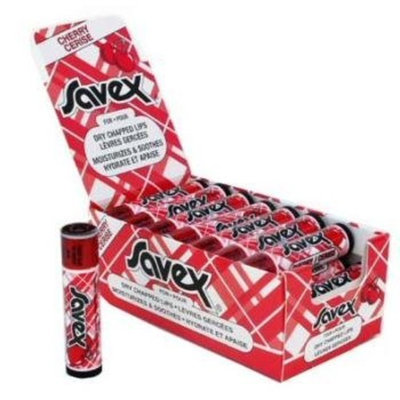 DDI Savex- .15 Oz Cherry Lip Balm Display Case Pack 72