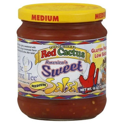 Red Cactus Salsa, America's Sweet, Medium 16 oz (Pack of 12)