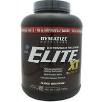Dymatize Nutrition Elite 12-Hour Protein Powder, Fudge Brownie, 4 Pound