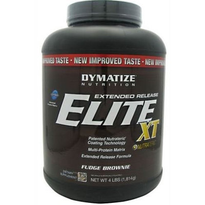 Dymatize Nutrition Elite 12-Hour Protein Powder, Fudge Brownie, 4 Pound