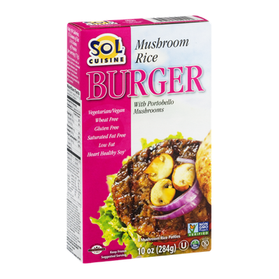 Sol Cuisine Mushroom Rice Burger Patties - 4 CT