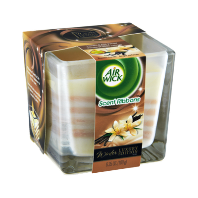 Air Wick Scent Ribbons Winter Luxury Edition Vanilla & Soft Velvet Scented Candle
