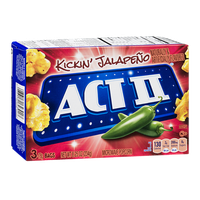 Act II Kickin' Jalapeno Microwave Popcorn - 3 CT