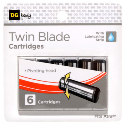 DG Body Men's Twin-Blade Razor Replacement Cartridges - 6 ct