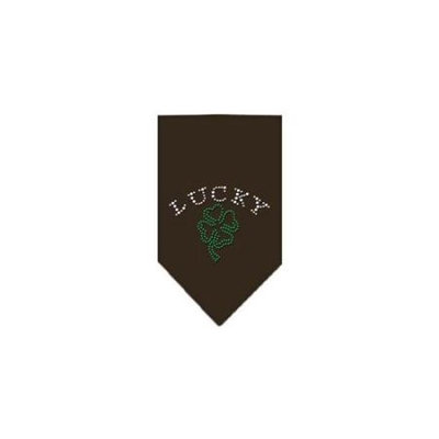 Ahi Four Leaf Clover Rhinestone Bandana Cocoa Small