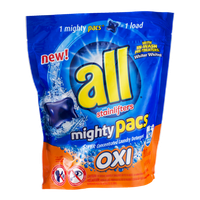 All Mighty Pacs Laundry Detergent with Stainlifters - 20 CT