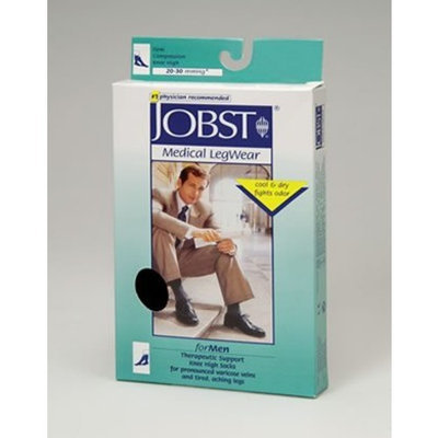 Jobst Mens 20-30 mmHg Closed Toe Knee High Support Sock Size: Medium, Color: Navy