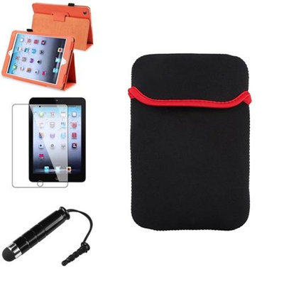Insten iPad Mini 3/2/1 Case, by INSTEN Orange Leather Case Stand Cover+Stylus/Pouch for iPad Mini 3 2 1
