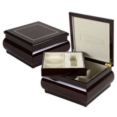 Quality Importers Heidelberg Jewelry/Watch Box - Mahogany - Jewelry, Watch