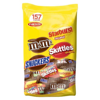 Masterfoods M&M's, Skittles & Starburst Fun Size Variety Bag 157 ct
