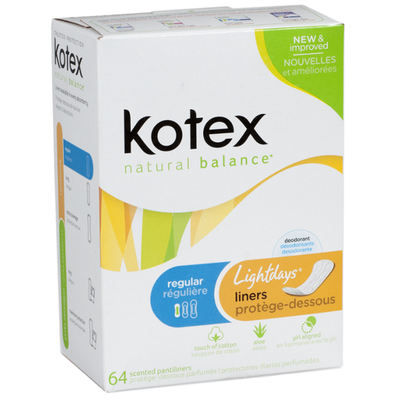 KOTEX LIGHTDAYS Regular Deodorant Pantiliners Economy Pack 64
